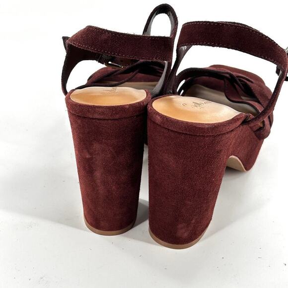 Splendid Piper Heel Women's Sandals in Burgundy - Picture 4 of 7